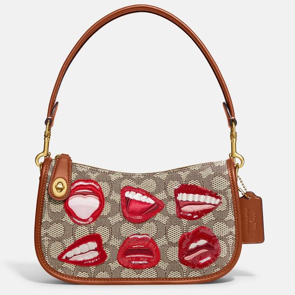 💋 Coach X Tom Wesselmann Swinger In Signature Textile Jacquard - Picture 2 of 15
